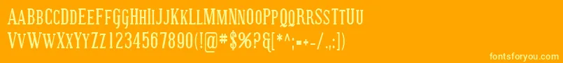 SfcovingtonsccondBold Font – Yellow Fonts on Orange Background