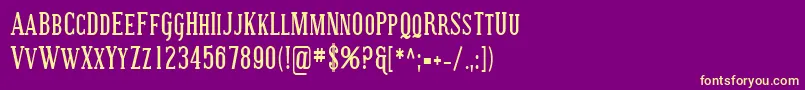 SfcovingtonsccondBold Font – Yellow Fonts on Purple Background