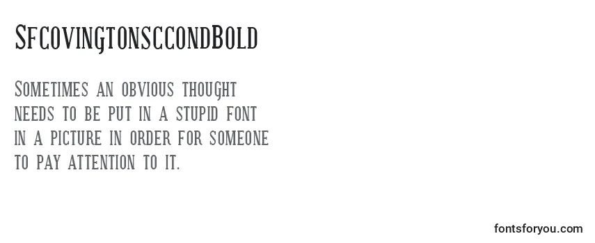 SfcovingtonsccondBold Font