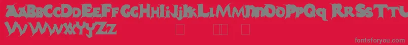 Casper Font – Gray Fonts on Red Background