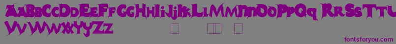 Casper Font – Purple Fonts on Gray Background