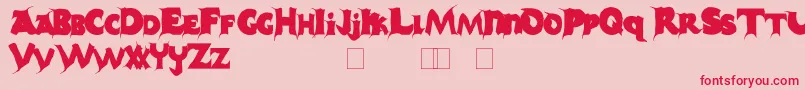 Casper Font – Red Fonts on Pink Background