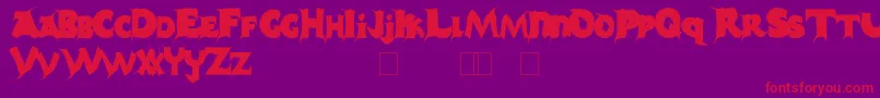 Casper Font – Red Fonts on Purple Background