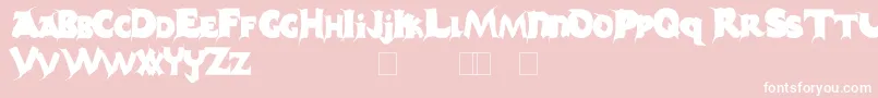 Casper Font – White Fonts on Pink Background