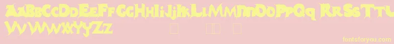 Casper Font – Yellow Fonts on Pink Background