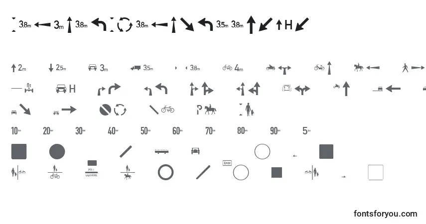 Czcionka ZeichenZweihundertAlt – alfabet, cyfry, specjalne znaki