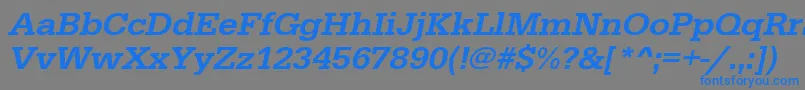 Weitere Informationen zur UrwegyptiennetmedwidOblique-Schriftart UrwegyptiennetmedwidOblique-Schriftart – Blaue Schriften auf grauem Hintergrund