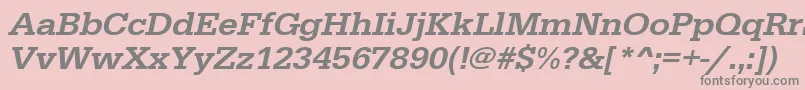 UrwegyptiennetmedwidOblique Font – Gray Fonts on Pink Background