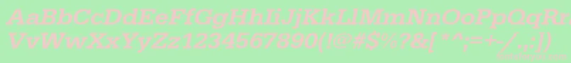 UrwegyptiennetmedwidOblique Font – Pink Fonts on Green Background