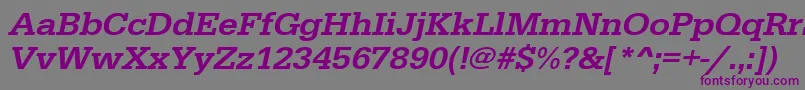 UrwegyptiennetmedwidOblique Font – Purple Fonts on Gray Background