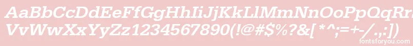 UrwegyptiennetmedwidOblique Font – White Fonts on Pink Background