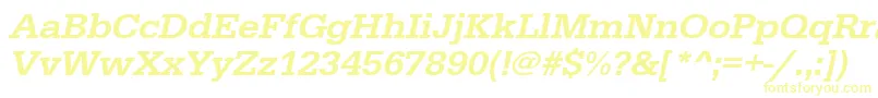 Шрифт UrwegyptiennetmedwidOblique – жёлтые шрифты