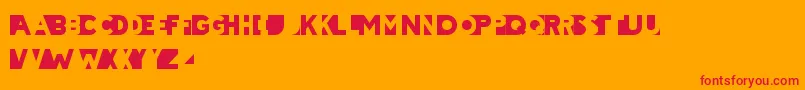 fuente CheatinRegular – Fuentes Rojas Sobre Fondo Naranja