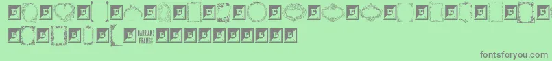 DarriansFrames Font – Gray Fonts on Green Background