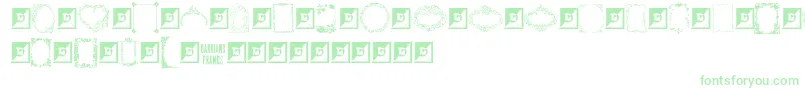 DarriansFrames Font – Green Fonts on White Background