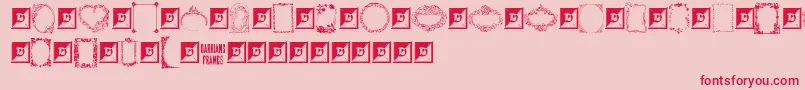 DarriansFrames Font – Red Fonts on Pink Background