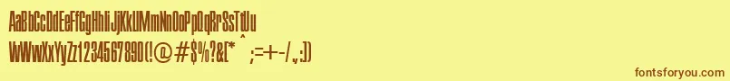 Executive Font – Brown Fonts on Yellow Background
