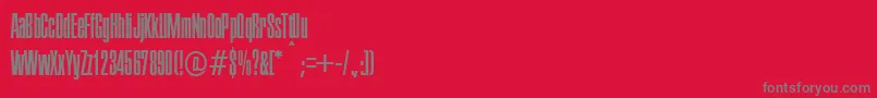 Executive Font – Gray Fonts on Red Background