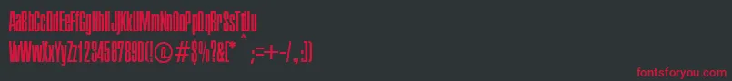 Executive Font – Red Fonts on Black Background