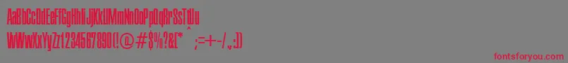 Executive-Schriftart – Rote Schriften auf grauem Hintergrund