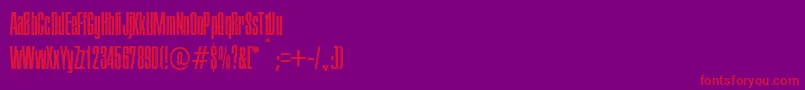 Executive Font – Red Fonts on Purple Background