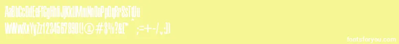 Executive Font – White Fonts on Yellow Background