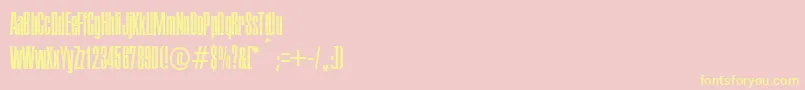 Executive Font – Yellow Fonts on Pink Background