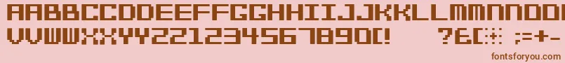 Bit Font – Brown Fonts on Pink Background