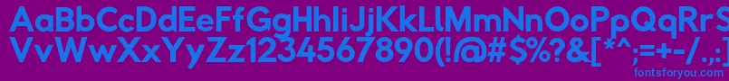 Rabbidhighwaysignii Font – Blue Fonts on Purple Background