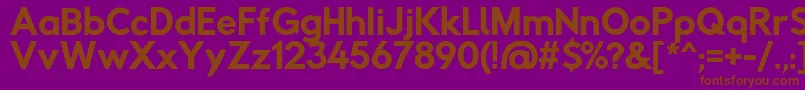 Rabbidhighwaysignii Font – Brown Fonts on Purple Background