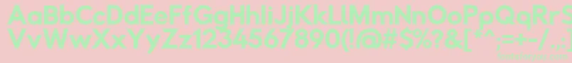 Rabbidhighwaysignii Font – Green Fonts on Pink Background