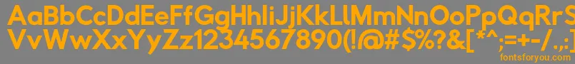 Rabbidhighwaysignii Font – Orange Fonts on Gray Background