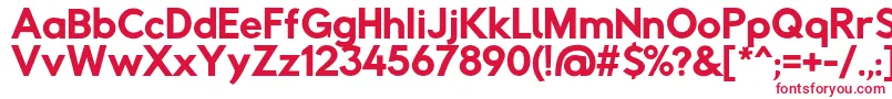 Rabbidhighwaysignii-fontti – punaiset fontit valkoisella taustalla