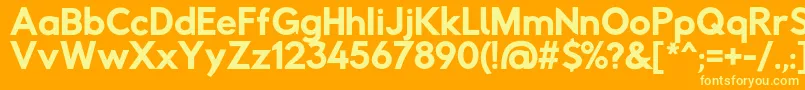 Rabbidhighwaysignii Font – Yellow Fonts on Orange Background