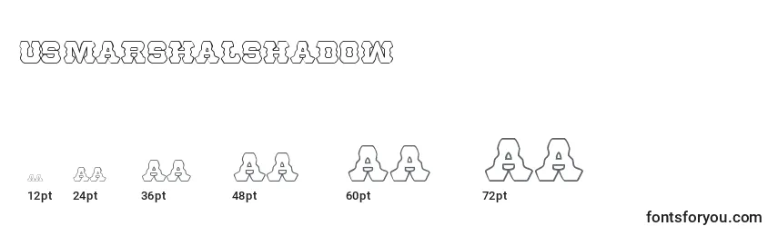 sizes of usmarshalshadow font, usmarshalshadow sizes