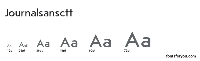 sizes of journalsansctt font, journalsansctt sizes