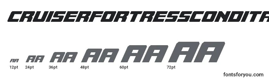 sizes of cruiserfortresscondital font, cruiserfortresscondital sizes