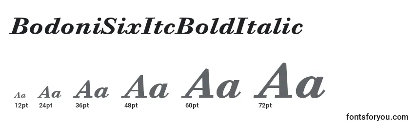 sizes of bodonisixitcbolditalic font, bodonisixitcbolditalic sizes