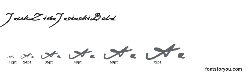 sizes of jacekziebajasinskibold font, jacekziebajasinskibold sizes