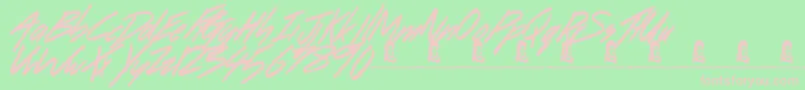 DancingOnTheBeach Font – Pink Fonts on Green Background