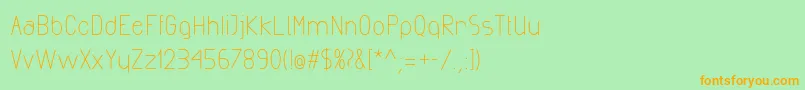 ExactaMedium Font – Orange Fonts on Green Background