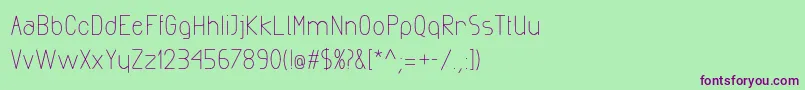 ExactaMedium Font – Purple Fonts on Green Background