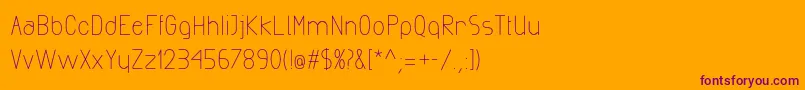 ExactaMedium Font – Purple Fonts on Orange Background