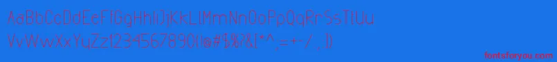 ExactaMedium Font – Red Fonts on Blue Background