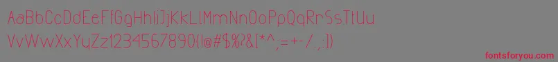 ExactaMedium Font – Red Fonts on Gray Background