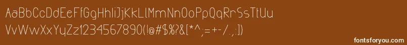 ExactaMedium Font – White Fonts on Brown Background