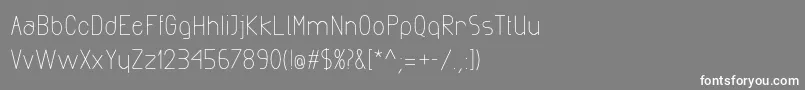 フォントExactaMedium – 灰色の背景に白い文字