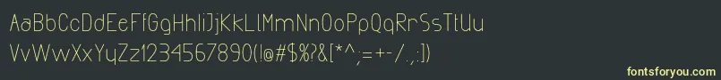 Fonte ExactaMedium – fontes amarelas em um fundo preto