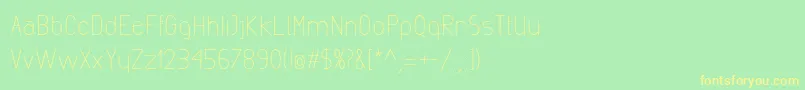 ExactaMedium Font – Yellow Fonts on Green Background