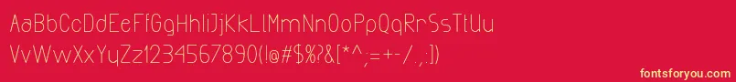 ExactaMedium Font – Yellow Fonts on Red Background